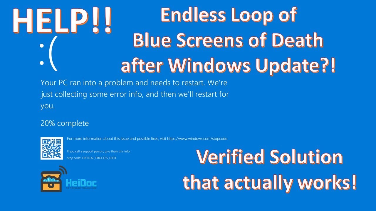 Endless Loop of Blue Screens of Death after Windows Update?! - YouTube