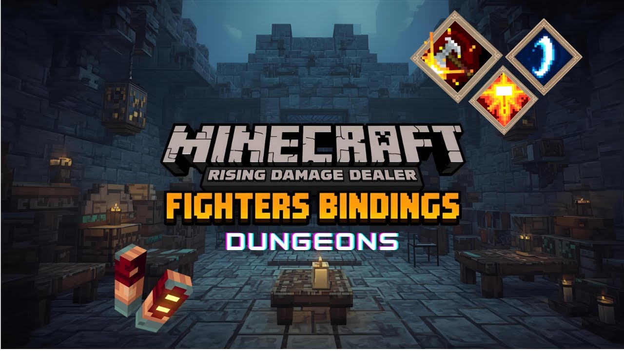 Fighters bindings DPS build | Rising damage dealer | minecraft dungeons