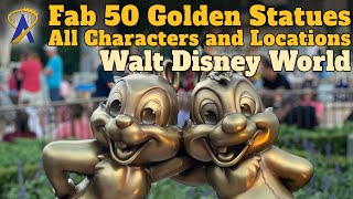 Fab 50 Golden Character Statues – All Characters and Locations – Walt Disney World