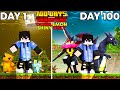 I Survived 100 Days with Shiny Pokemons with My Rival in Cobblemon