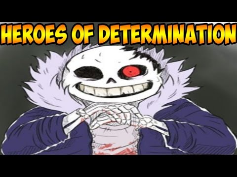 Видео: Undertale файтинг | Heroes of Determination | Horrortale Sans