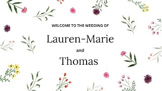 The Wedding of Lauren-Marie & Thomas, 27 April 2024