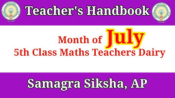 5th Class Maths Teachers Handbook Month of July | Teachers dairy | 5th Class Maths Reflection 