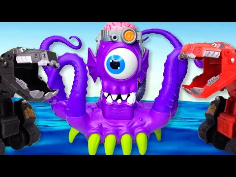 A Deep Sea Monster Is Appeared~! Dinotrux, Defeat The Monster Together #ToyMartTV