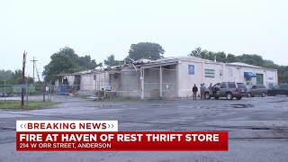 Early morning fire at Upstate thrift store