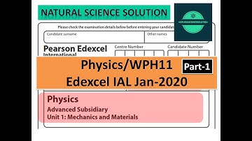 Edexcel IAL physics WPH11 unit 1 Jan 2020 Part 1