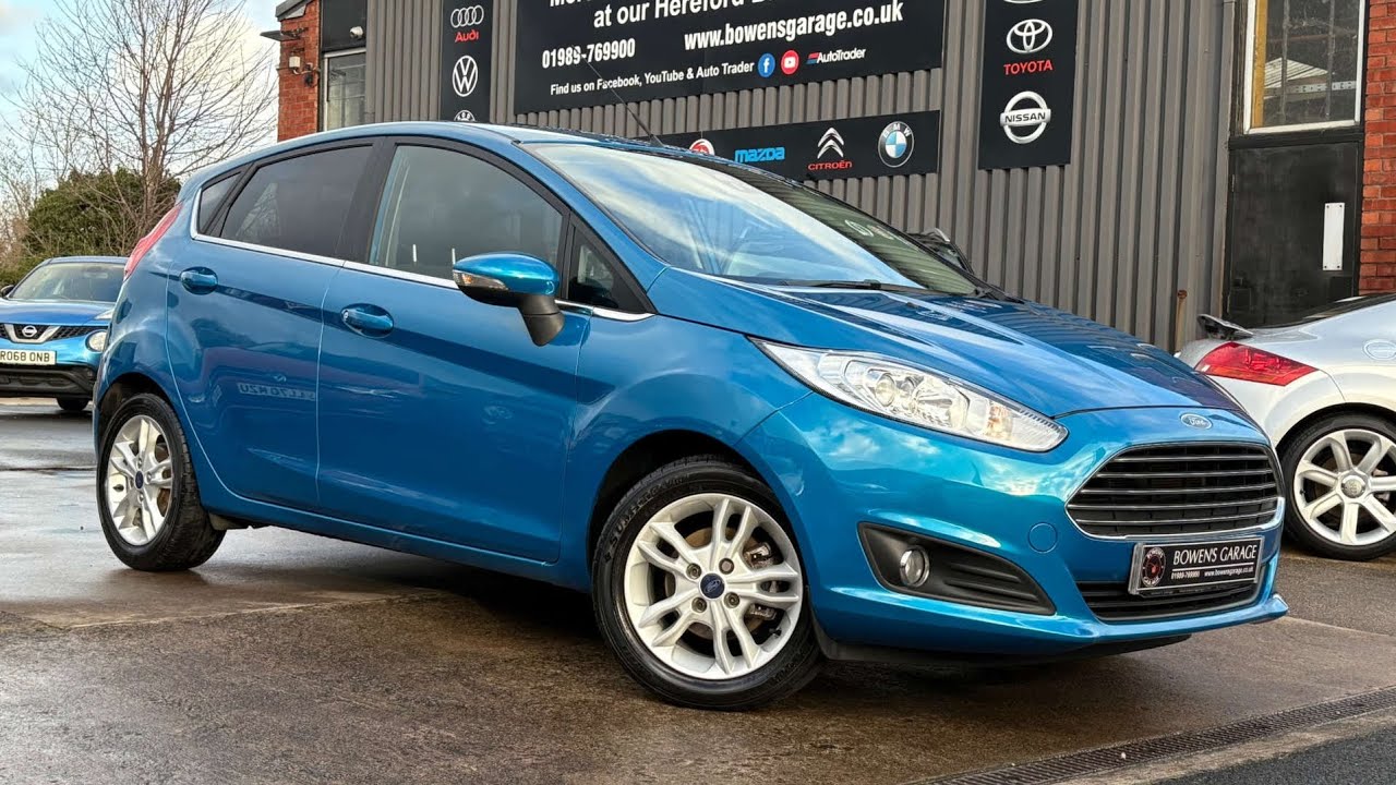 Ford Fiesta Zetec 1.5 TDCi 5Dr 2014 года выпуска, цвет Candy Blue. Пробег 55 000 миль. 10 ТО. Нал...