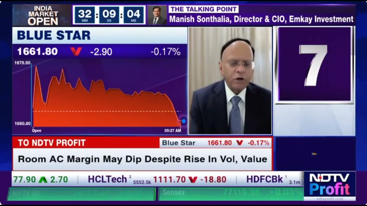 Mr B Thiagarajan - MD, Blue Star - NDTV Profit - Business and Market Outlook