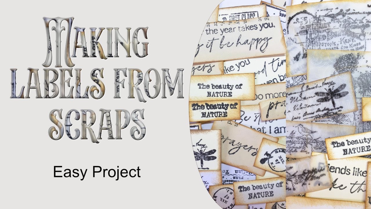 Making labels from scrap strips - YouTube