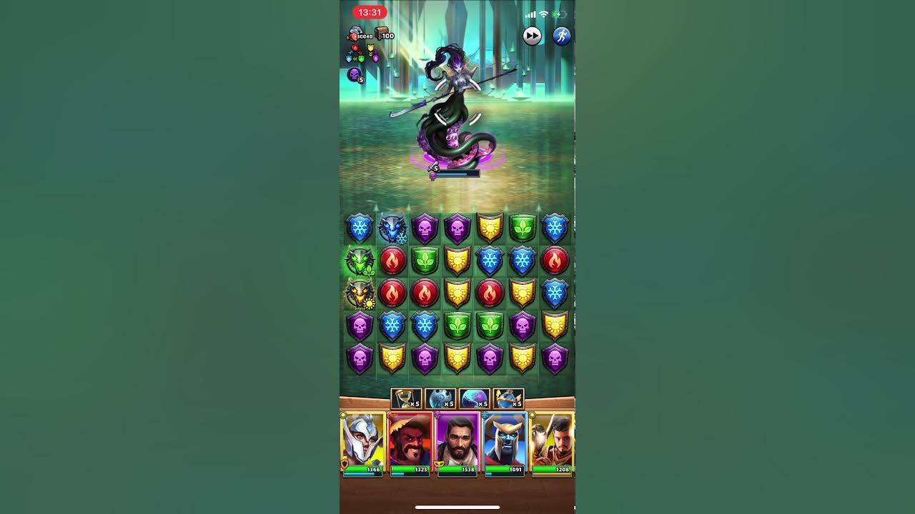 Empires&puzzles Atlantis last lvl hard mode by 4* heroes. Атлантида последний уровень 4* герои