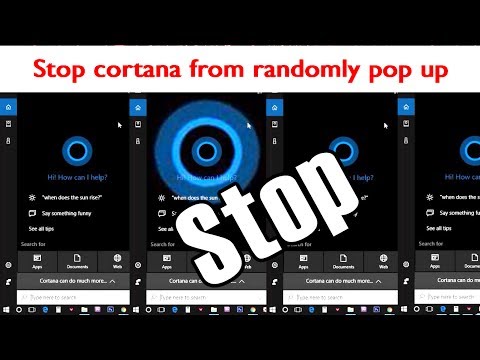 Stop Cortana randomly pop up ( Stop windows 10 search starts automatically )