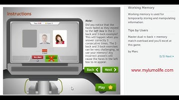 How to play - Lumosity - Face Memory Workout