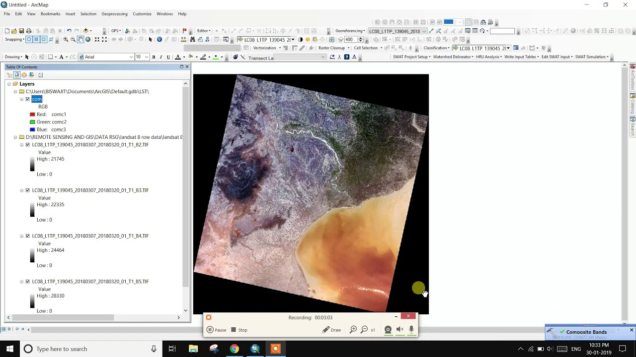 RESOLUTION MERGE ENHANCE SPATIAL RESOLUTION IMAGE IN ARCGIS - YouTube
