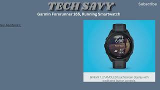 Garmin Forerunner 165 - Running Smartwatch With AMOLED Display, Training Metrics &amp; Recovery Insights