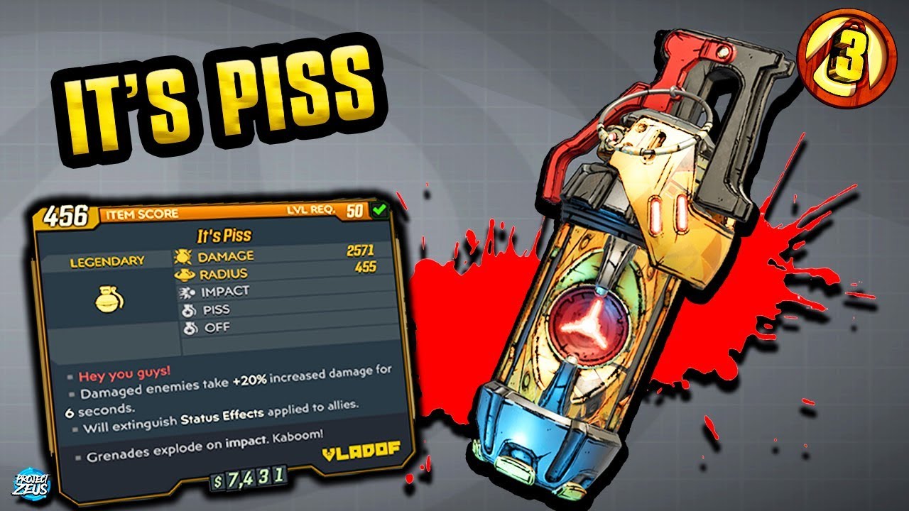 HOW TO GET THE IT'S PISS GRENADE-(+20% DAMAGE TO ENEMIES!)-Borderlands 3 legendary weapons guide