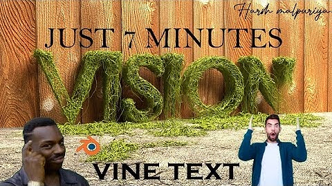 Make vine text animation in blender 2.79 | MR. VISION