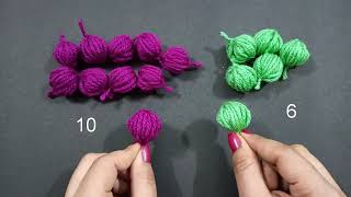 Easy woolen flower making using Finger  Embroidery flower making  diy wool teddy bear