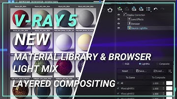 V-Ray 5 for 3ds Max 2021 | New Features | Material Library & Browser, Light Mix, Layered Compositing