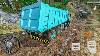 BharatBenz 12 Wheels Truck🚛 Trolley Full Driving On Extreme Off-Road Map🛣️ | Bus Simulator Indonesia screenshot 1
