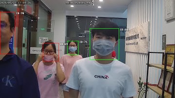 Face Detection & Mask detection Indoor test video based on Hi3516CV500+IMX307