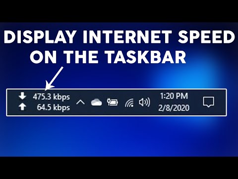 How to Display the Internet Speed on the Taskbar in Windows 7, 8 and 10