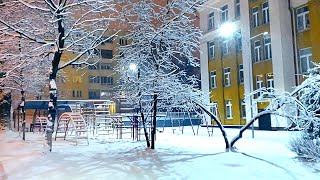 Футаж Снегопад. Красивый Снегопад В Городе. Видеофутажи. Ночной Снегопад. Футажи Для Видеомонтажа