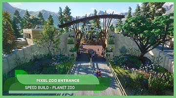 Building the zoo entrance 🦁🦧 | Pixel Zoo | Planet Zoo | Let