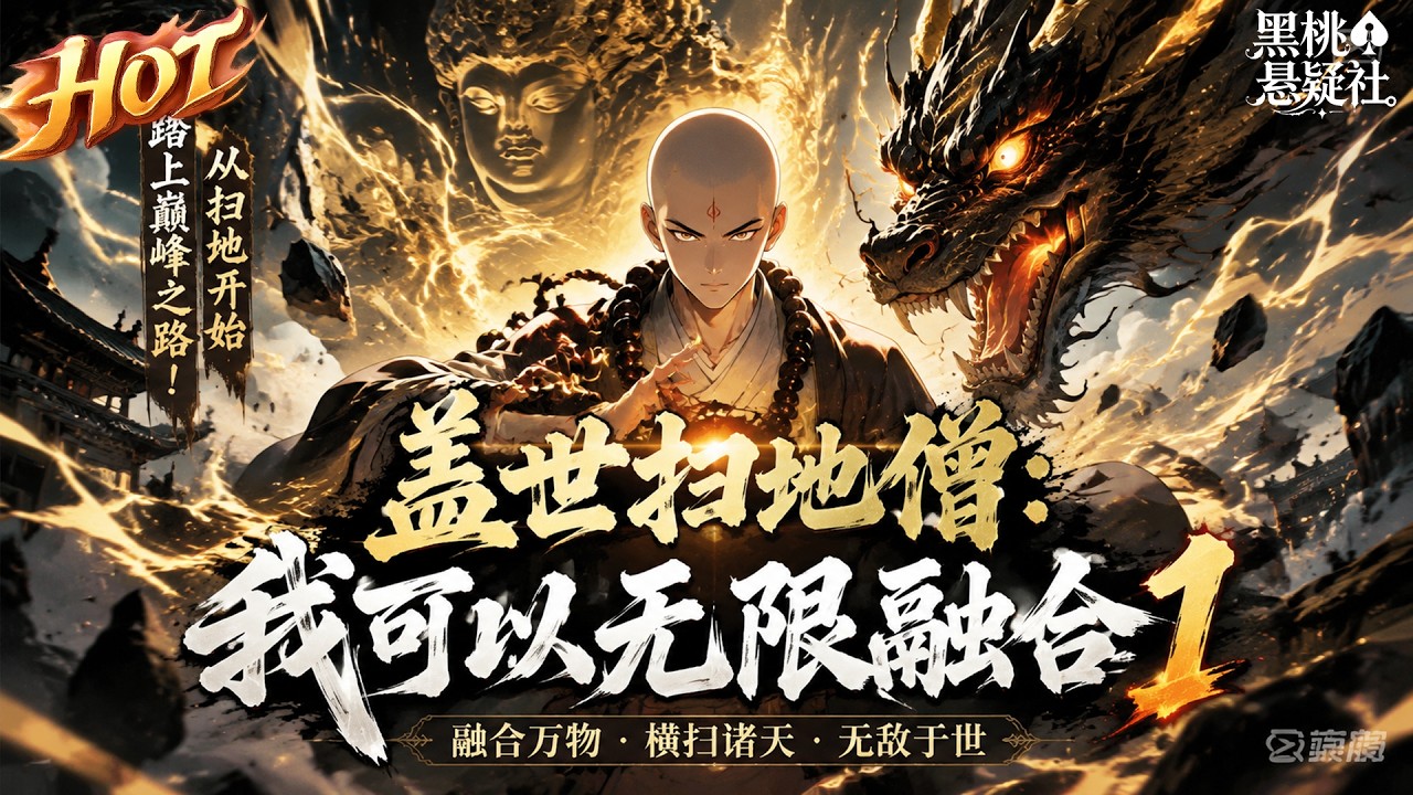 The hottest collection! "Peerless Sweeper Monk: I Can Infinitely Fusion 1": Hidden within a sect as an ordinary Sweeper Monk, no one knows I have awakened the Infinite Fusion Divine Skill, allowing me to master all cultivation methods! #热血 #動漫 #玄幻 #爽文 #男频 #黑桃悬疑社