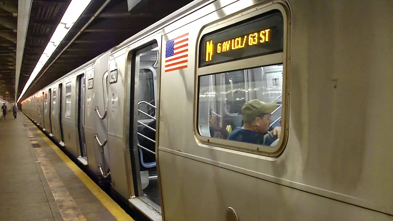 IND Queens Blvd Line: R160A-1 M Train at 65th St (Forest Hills Bound)