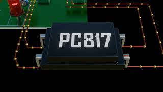 PC817 Optocoupler working principle explained(3d animation)