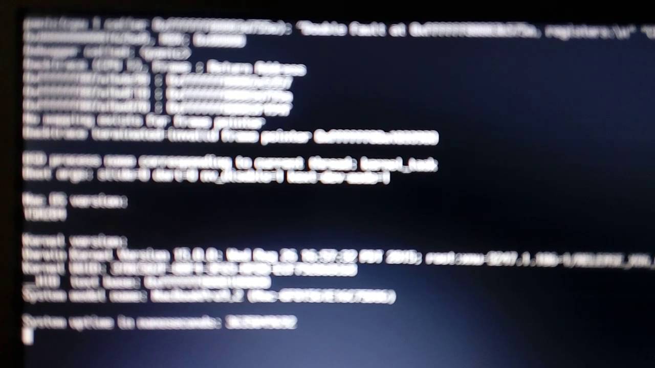 kernel panic - YouTube