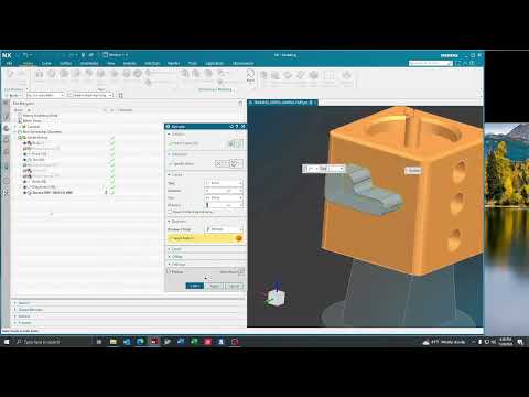 Siemens NX 2206    How To Use Sketch   Extrude   Edge Blend