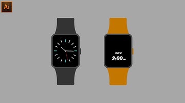 How to Design Smart Watch In Illustrator || Adobe Illustrator Tutorial