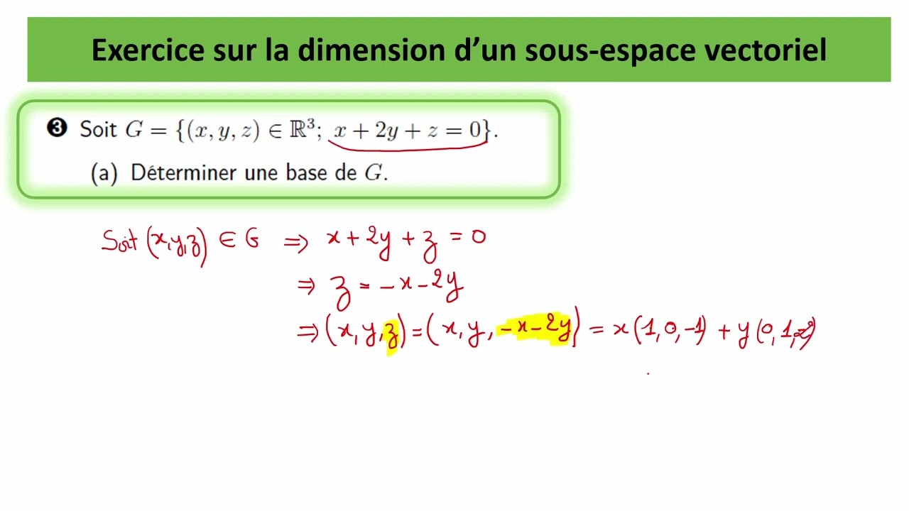 Comment montrer que deux s.e.v. sont égaux en utilisant la dimension ?