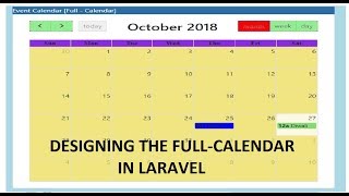Event Calendar: Design - Event Calendar in laravel (Full Calendar)