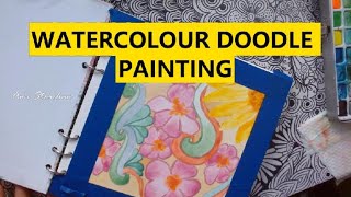 WATERCOLOUR DOODLE PAINTING Ep#3 | EASY TOFOLLOW AND RELAXING