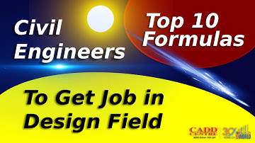 Top 10 Formulas For Civil Engineers To Get Job In Design Field [CADD Centre Design Studio Pune]