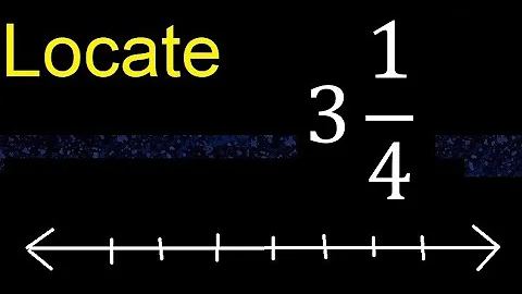 Locate 3 1/4 on the number line, mixed fraction on the line, mixed fractions