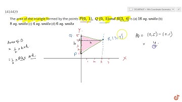 The area of the   triangle formed by the points `P(0,\ 1),\ Q\ (0,\ 5)a n d\ R(3,\ 4)` is (a)