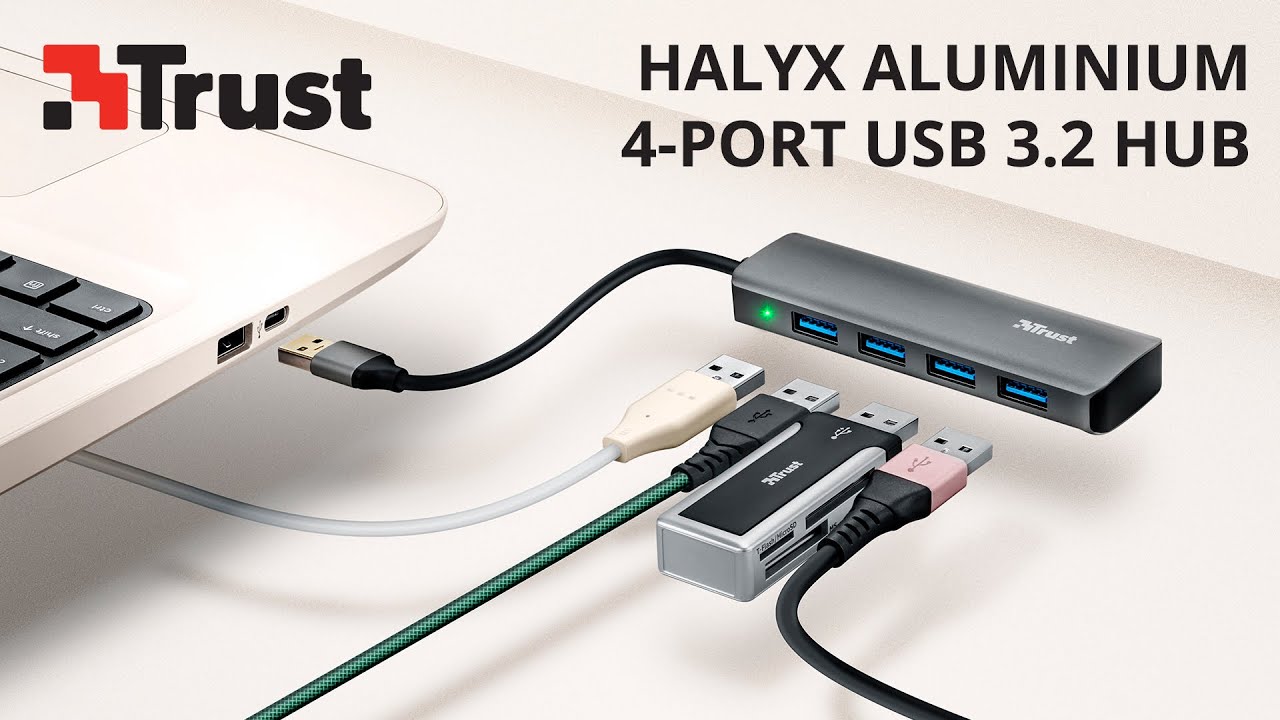 Halyx Aluminium 4-Port USB 3.2 Hub 