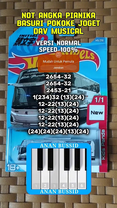 Not Angka Pianika Basuri Pokoke Joget #basuri #pianikabasuri #shorts