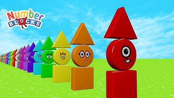 Counting Numberblocks on a Colorful Shape | Learn Numbers 1 to 100 for Kids