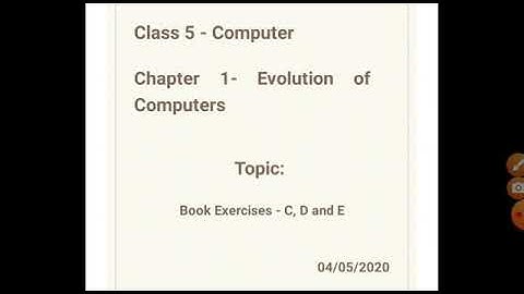 Computer class-5 chapter-1 book exercises C,D,E
