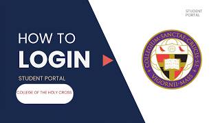 How to Login to College of the Holy Cross Portal (2026) | Student Portal Sign In Guide