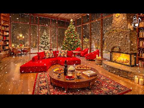 Relaxing Christmas Music 2026 🔥 Soothing Christmas Ambience with Fireplace🌲Christmas Piano Melody