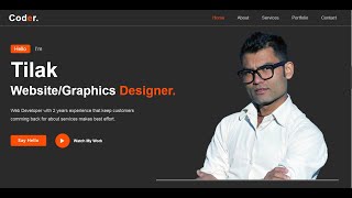 A compete responsive portfolio website with database || Portfolio Project