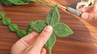 PERFECT‼️Super very easy eye-catching leaf knitting crochet / Sell and give as a gift.