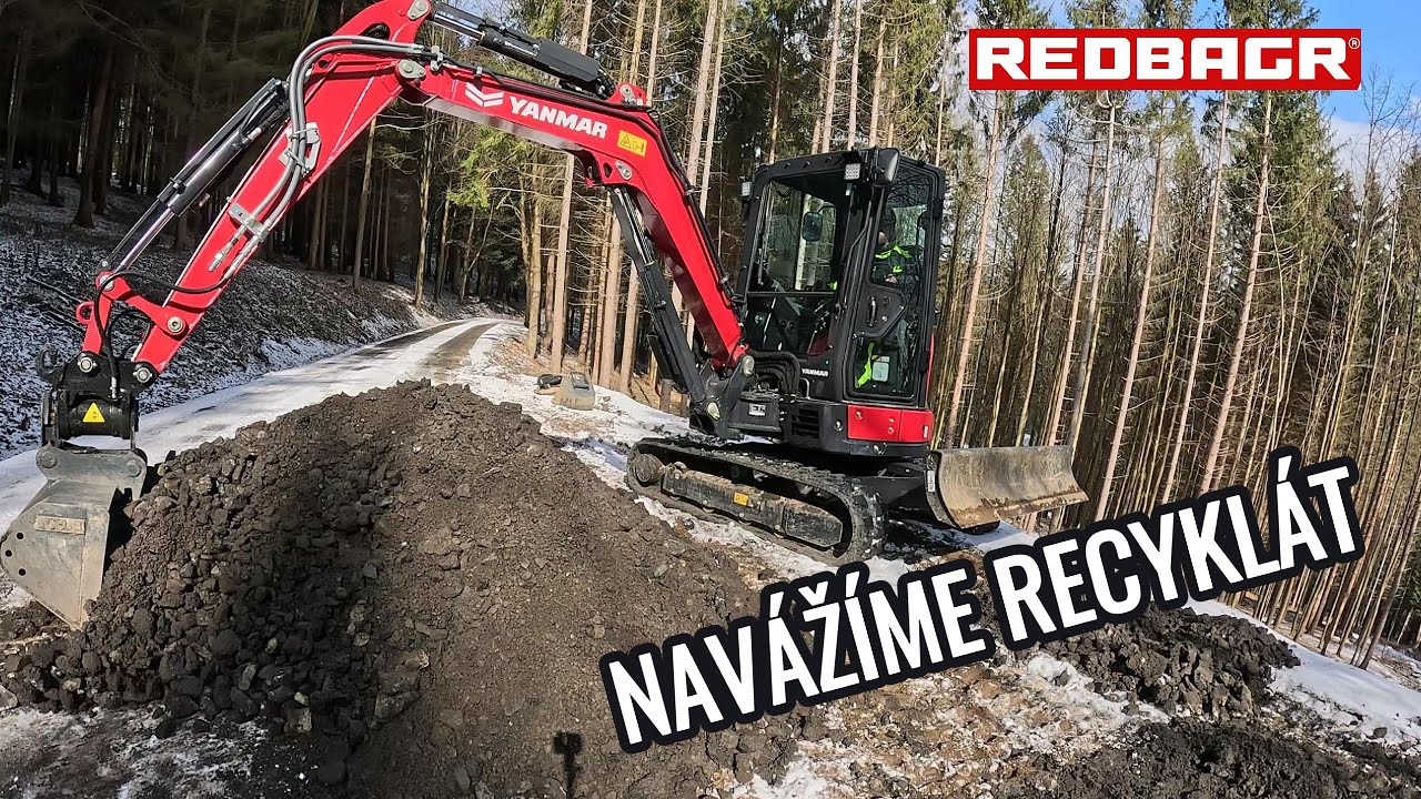 Navážíme recyklát s MAN 12.224 - stavba vyhýbacího prostoru, YANMAR VIO 38