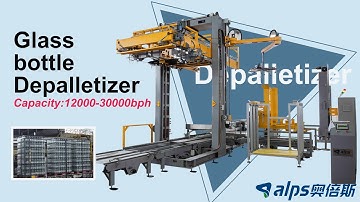 Video Glass Bottle Depalletizer system