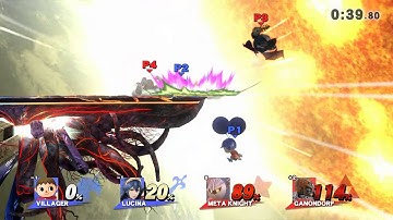 Villager/Lucina vs Meta Knight/Ganondorf